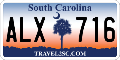SC license plate ALX716