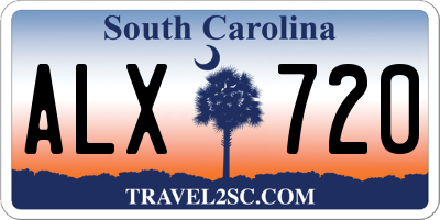 SC license plate ALX720