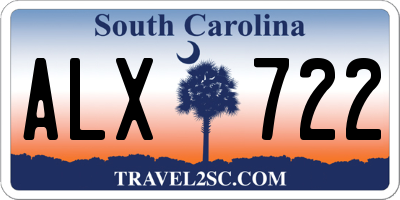 SC license plate ALX722