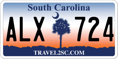 SC license plate ALX724