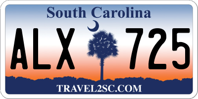 SC license plate ALX725