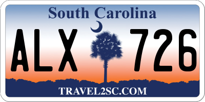 SC license plate ALX726
