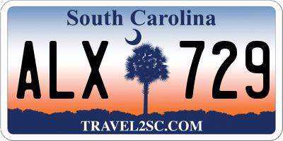 SC license plate ALX729