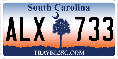 SC license plate ALX733