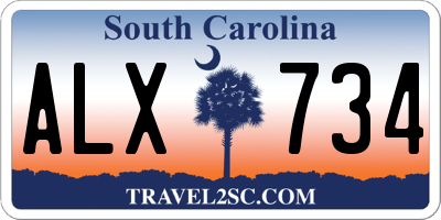 SC license plate ALX734