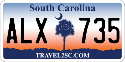SC license plate ALX735