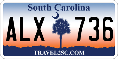 SC license plate ALX736