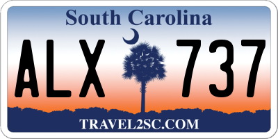 SC license plate ALX737