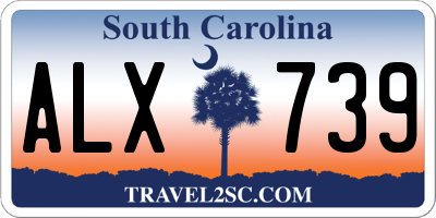 SC license plate ALX739