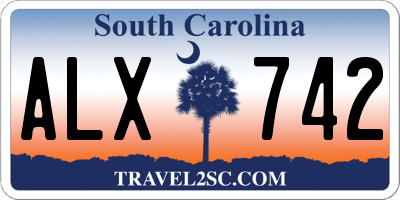 SC license plate ALX742