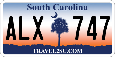 SC license plate ALX747