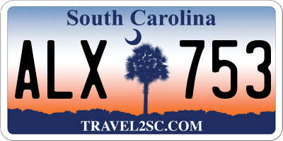 SC license plate ALX753