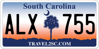 SC license plate ALX755