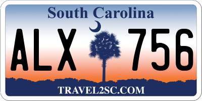 SC license plate ALX756
