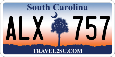 SC license plate ALX757
