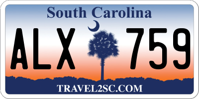 SC license plate ALX759