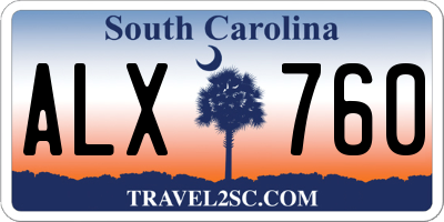 SC license plate ALX760