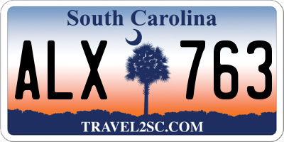 SC license plate ALX763