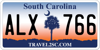 SC license plate ALX766