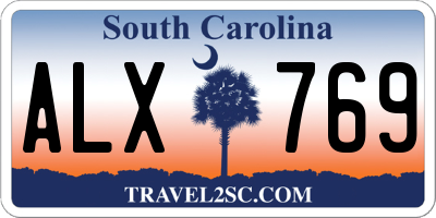 SC license plate ALX769