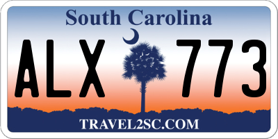 SC license plate ALX773