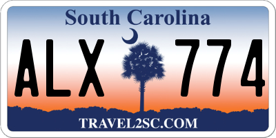 SC license plate ALX774