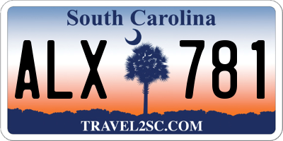 SC license plate ALX781