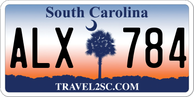SC license plate ALX784