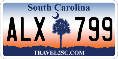 SC license plate ALX799