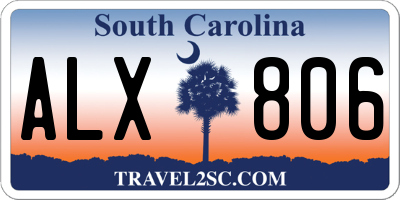 SC license plate ALX806