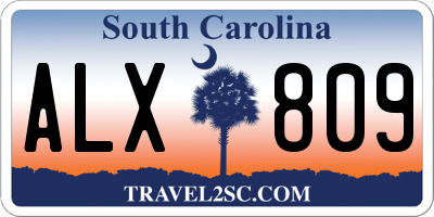 SC license plate ALX809