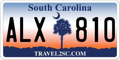 SC license plate ALX810