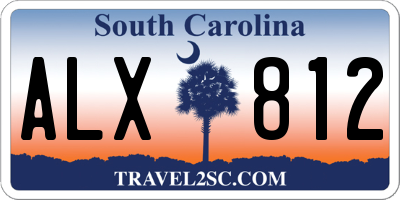 SC license plate ALX812