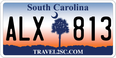 SC license plate ALX813