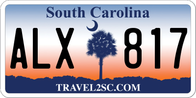 SC license plate ALX817