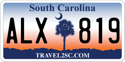 SC license plate ALX819