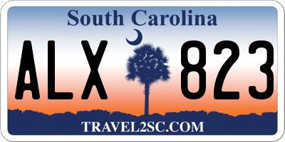 SC license plate ALX823
