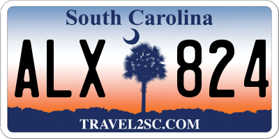 SC license plate ALX824