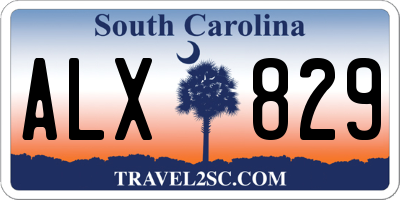 SC license plate ALX829