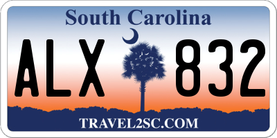 SC license plate ALX832