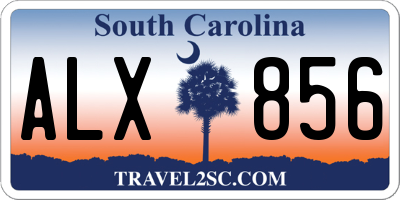 SC license plate ALX856