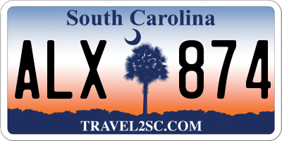SC license plate ALX874