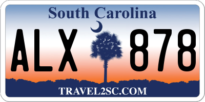 SC license plate ALX878
