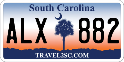 SC license plate ALX882