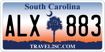 SC license plate ALX883