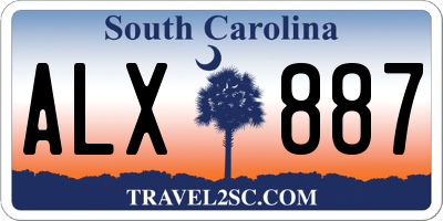 SC license plate ALX887