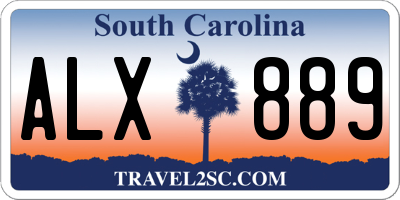 SC license plate ALX889