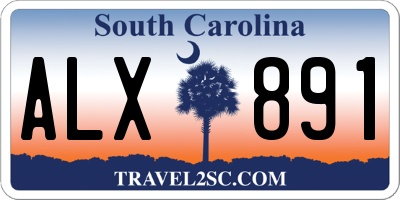 SC license plate ALX891