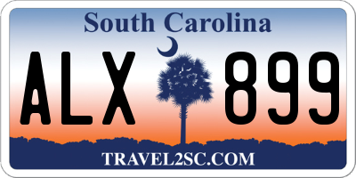 SC license plate ALX899