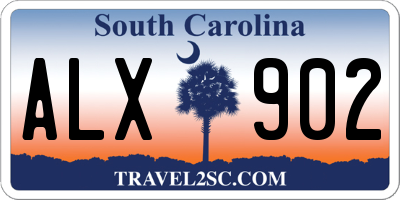 SC license plate ALX902